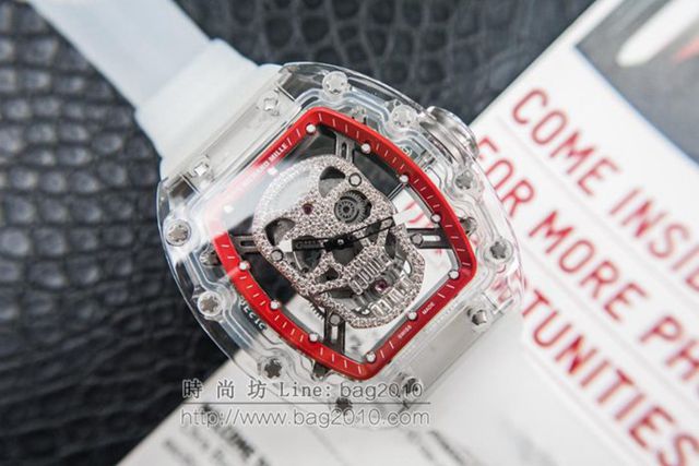 Richard Mille e理查徳米勒 RM052系列 最新鬼頭升級版 顱骨系列 原裝透明殼 理查徳米勒高端男士全自動機械腕表  hds1450